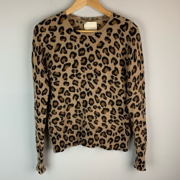 Cynthia Rowley women’s cashmere animal prints sweater size xsmall - Picture 2 of 6